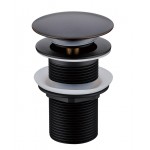 Донный клапан Boheme для раковины автомат с переливом клик-клак BLACK 612-B/2 черный