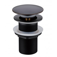 Донный клапан Boheme для раковины автомат с переливом клик-клак BLACK 612-B/2 черный