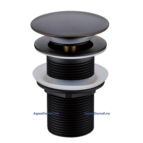 Донный клапан Boheme для раковины автомат с переливом клик-клак BLACK 612-B/2 черный