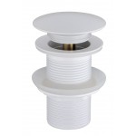 Донный клапан Boheme для раковины, автомат клик-клак MAT White белый матовый