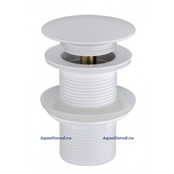 Донный клапан Boheme для раковины, автомат клик-клак MAT White белый матовый