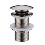 Донный клапан Boheme для раковины, автомат клик-клак Nikel Brush никель матовый