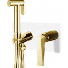 Гигиенический душ Boheme Venturo 387-W со смесителем, с внутренней частью, золото белый