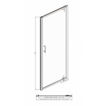 Дверь в нишу Bravat Drop 80x200 распашная, прозрачное стекло BD080.4110A