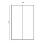 Дверь в нишу Bravat Line 100x200 складная, прозрачное стекло BD100.4121A