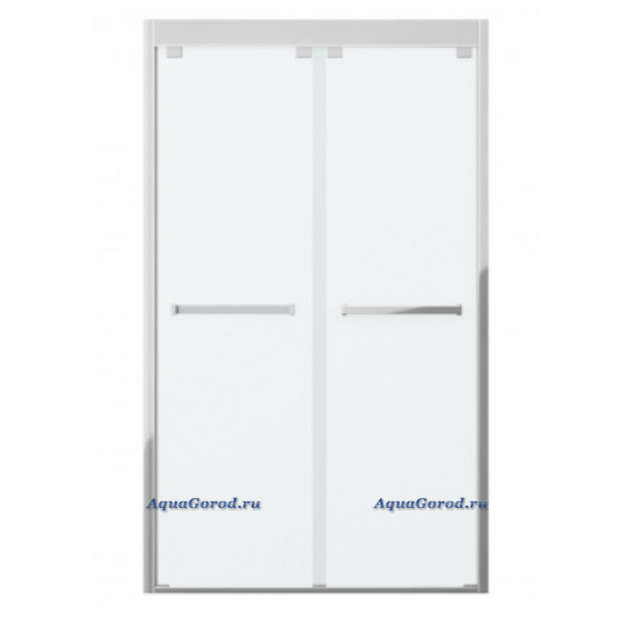 Дверь в нишу Bravat Stream 120 раздвижная, двойная, прозрачное стекло BD120.4203S