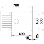 Кухонная мойка Blanco Zia XL 6 S Compact 780х500 жемчужный