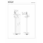 Смеситель Bravat Gina напольный для ванны отдельностоящий F665104C-B3-ENG