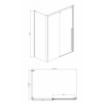 Душевое ограждение Bravat Slim Line 120х80 одна раздвижная дверь BS120.3104A