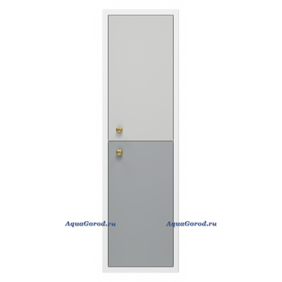 Шкаф-пенал Brevita Анастейша 35 подвесной белый/серый правый Ана-05035-01-01П