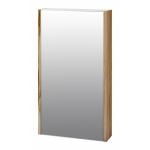 Зеркало-шкаф Misty Ива 45 белый/каштан левый П-Ива04045-01Л