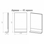 Зеркало Misty Адриана 45 ива П-Адр03045-01