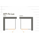 Душевое ограждение Vegas Glass AFP-Fis Lux 120х90х195 распашная дверь профиль матовый хром стекло прозрачное левое или правое AFP-Fis LUX 120*90 07 01
