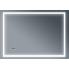 Зеркало Бриклаер Эстель-2 120 с подсветкой, с часами, сенсор на корпусе