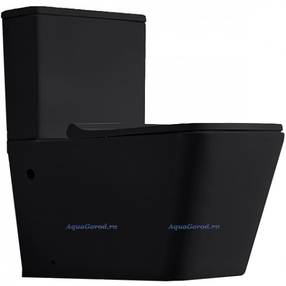 Унитаз-компакт CeramaLux 2171MB черный матовый с бачком и сиденьем микролифт