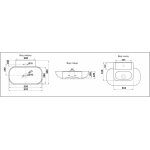 Раковина CeramaLux накладная/подвесная 570х400х120 овальная белый глянец 9234