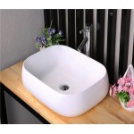 Раковина CeramaLux накладная 575х425х145 прямоугольная белый глянец 9243