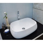 Раковина CeramaLux накладная 575х425х145 прямоугольная белый глянец 9243