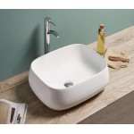 Раковина CeramaLux накладная 575х425х145 прямоугольная белый глянец 9243