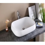 Раковина CeramaLux накладная 575х425х145 прямоугольная белый глянец 9243