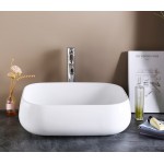 Раковина CeramaLux накладная 575х425х145 прямоугольная белый глянец 9243