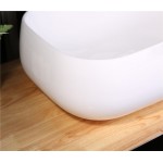 Раковина CeramaLux накладная 575х425х145 прямоугольная белый глянец 9243