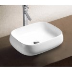 Раковина CeramaLux накладная 575х425х145 прямоугольная белый глянец 9243