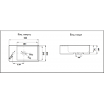 Раковина CeramaLux подвесная 405х200х100 прямоугольная белый глянец правая 9048DR
