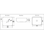 Раковина CeramaLux накладная 390х390х140 квадратная черный матовый 2106МВ