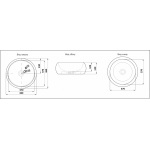 Раковина CeramaLux накладная 460х460х120 круглая черный матовый 7031AMB