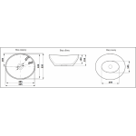 Раковина CeramaLux накладная 405х335х155 овальная черный матовый 7138MB