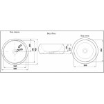 Раковина CeramaLux накладная 400х400х170 круглая текстурная белый/серебро C1062