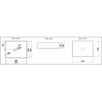 Раковина CeramaLux накладная 470х360х110 прямоугольная черный матовый 9103MB