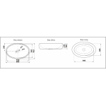 Раковина CeramaLux накладная 600х410х150 овальная черный матовый с узором J2102