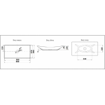 Раковина CeramaLux накладная 600х390х100 прямоугольная белый глянец 78123А