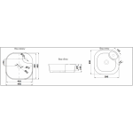 Раковина CeramaLux накладная 440х440х140 квадратная белый глянец 9442