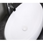 Раковина CeramaLux накладная 600х400х150 овальная белый глянец 9030А