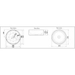Раковина CeramaLux накладная 410х410х140 круглая белый глянец 9425