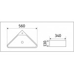 Раковина CeramaLux подвесная 560х340х130 треугольная угловая белый глянец 78377