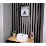 Раковина CeramaLux накладная 440х290х130 овальная белый глянец 9293 Раковина CeramaLux накладная 440х290х130 овальная белый глянец 9293