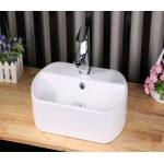 Раковина CeramaLux накладная 440х290х130 овальная белый глянец 9293 Раковина CeramaLux накладная 440х290х130 овальная белый глянец 9293