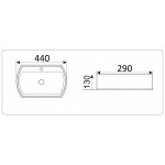 Раковина CeramaLux накладная 440х290х130 овальная белый глянец 9293 Раковина CeramaLux накладная 440х290х130 овальная белый глянец 9293