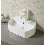 Раковина CeramaLux накладная 440х290х130 овальная белый глянец 9293 Раковина CeramaLux накладная 440х290х130 овальная белый глянец 9293