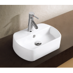 Раковина CeramaLux накладная 440х290х130 овальная белый глянец 9293 Раковина CeramaLux накладная 440х290х130 овальная белый глянец 9293