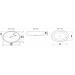 Раковина CeramaLux накладная 490х340х140 овальная под золото 433GG
