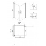Душевой уголок Niagara Nova 90х90х190 квадратный прозрачное стекло профиль хром NG-6603-08 