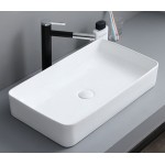 Раковина CeramaLux накладная 605х350х110 прямоугольная белый глянец 9396 Раковина CeramaLux накладная 605х350х110 прямоугольная белый глянец 9396