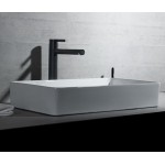 Раковина CeramaLux накладная 605х350х110 прямоугольная белый глянец 9396 Раковина CeramaLux накладная 605х350х110 прямоугольная белый глянец 9396