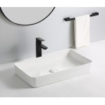 Раковина CeramaLux накладная 605х350х110 прямоугольная белый глянец 9396 Раковина CeramaLux накладная 605х350х110 прямоугольная белый глянец 9396