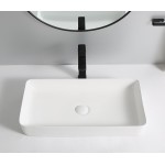 Раковина CeramaLux накладная 605х350х110 прямоугольная белый глянец 9396 Раковина CeramaLux накладная 605х350х110 прямоугольная белый глянец 9396